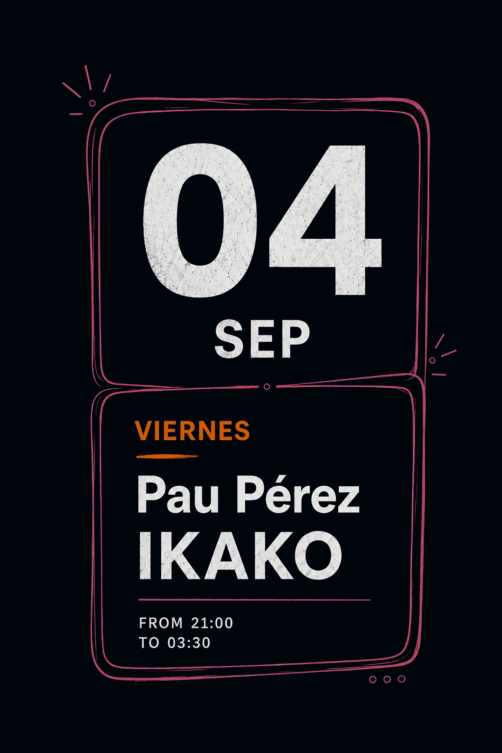 Cartel de IKAKO, PAU PEREZ