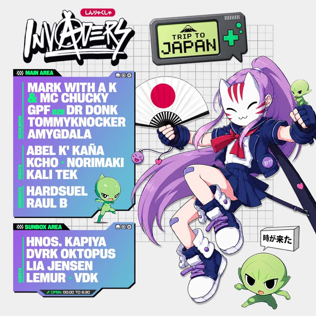 Flyer de INVADERS "TRIP TO JAPAN"