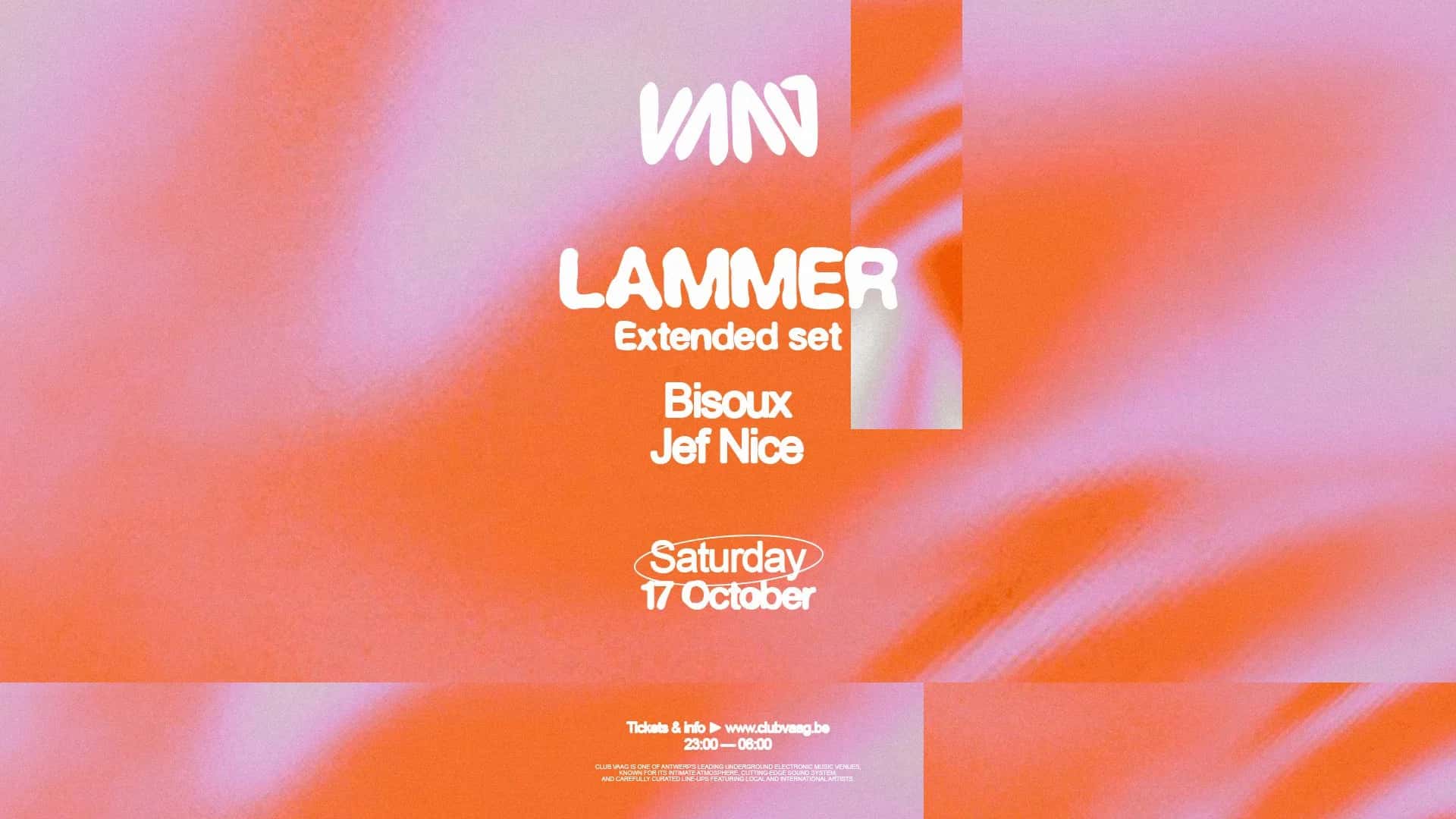 Flyer de Club Vaag Invites LAMMER