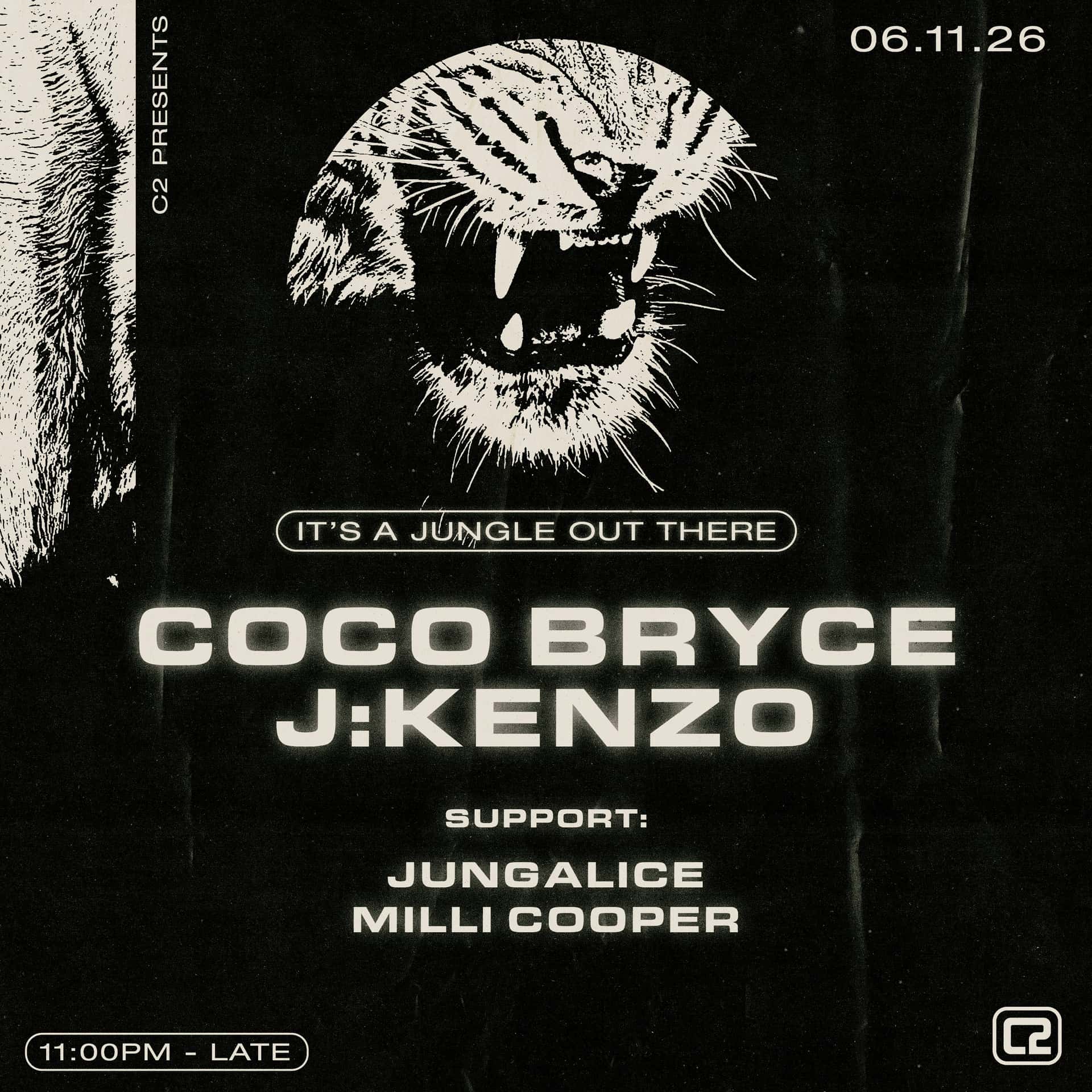 Flyer of It's A Jungle Out There - Coco Bryce & J:Kenzo