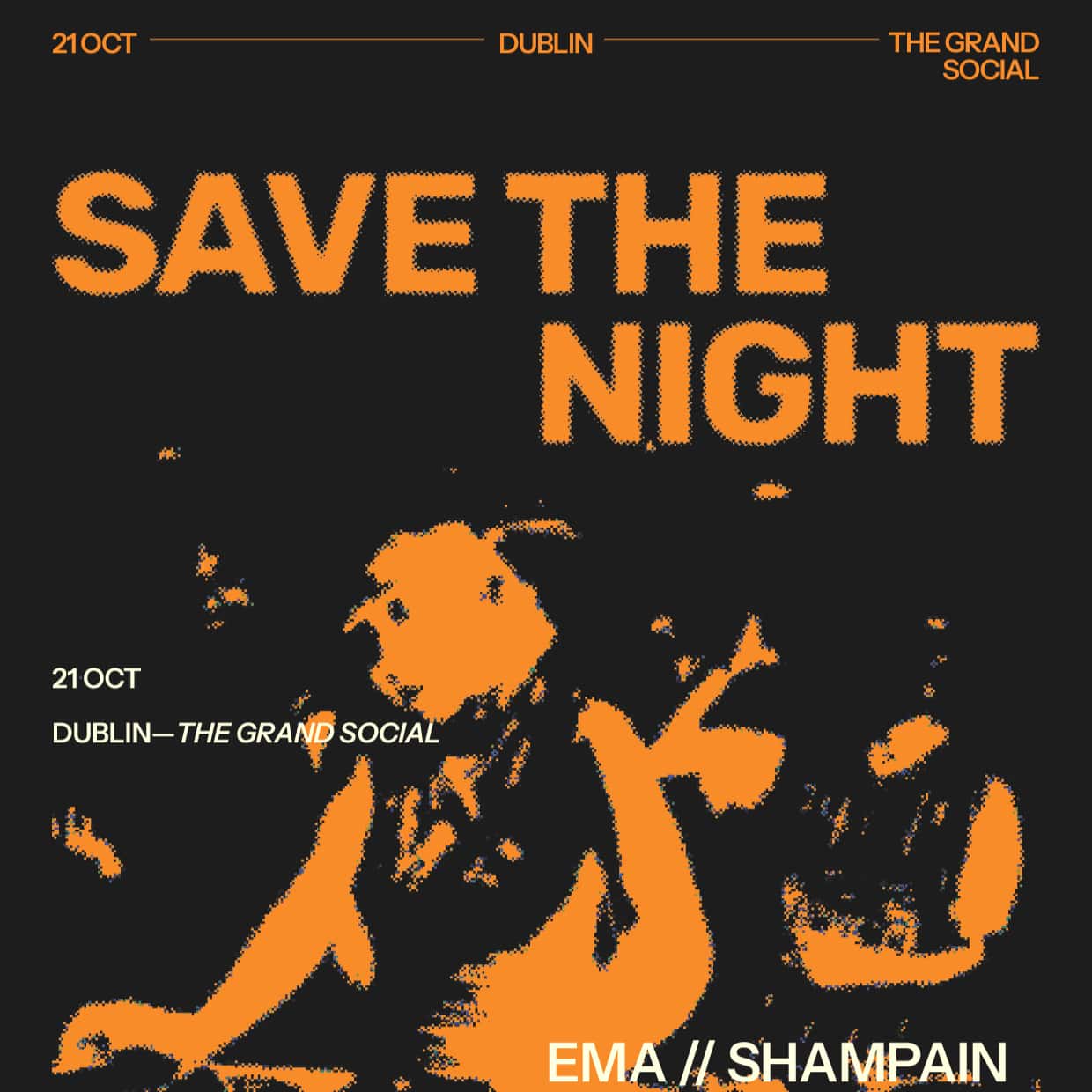 Flyer of Jägermeister’s Save The Night: Shampain and EMA Takeover