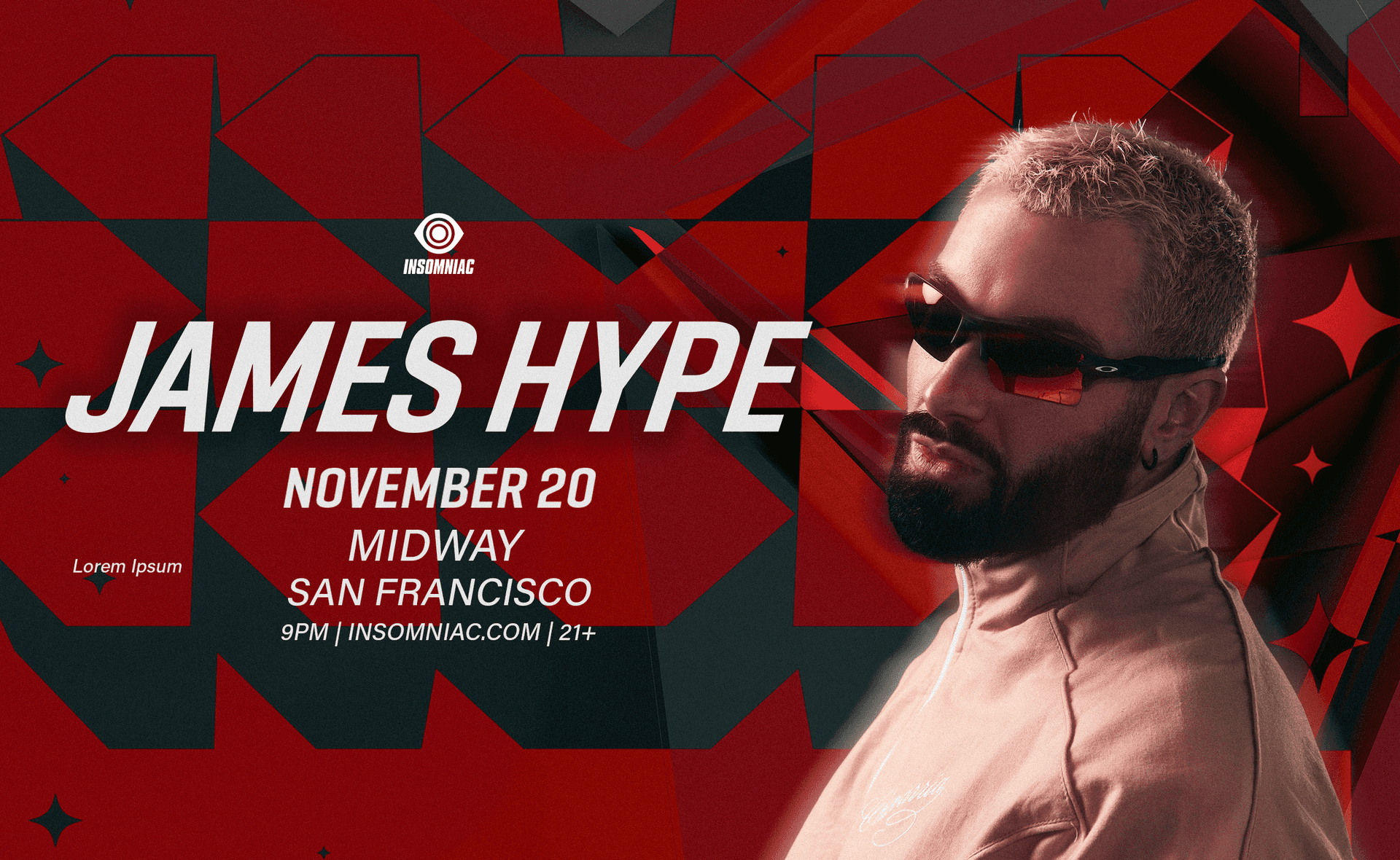 Flyer of James Hype