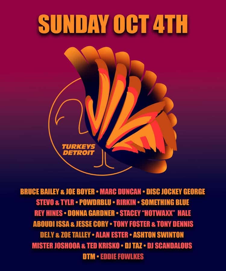 Flyer of Jive Turkeys Detroit annual fundraiser
