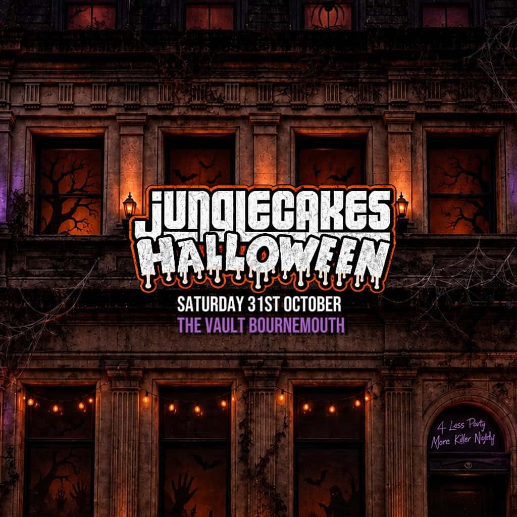Flyer of Jungle Cakes Halloween - The Vault - Bournemouth