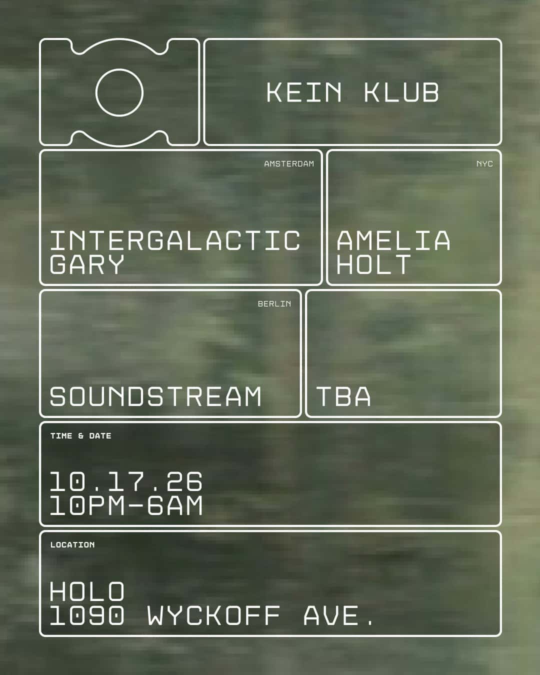Flyer de KEIN KLUB