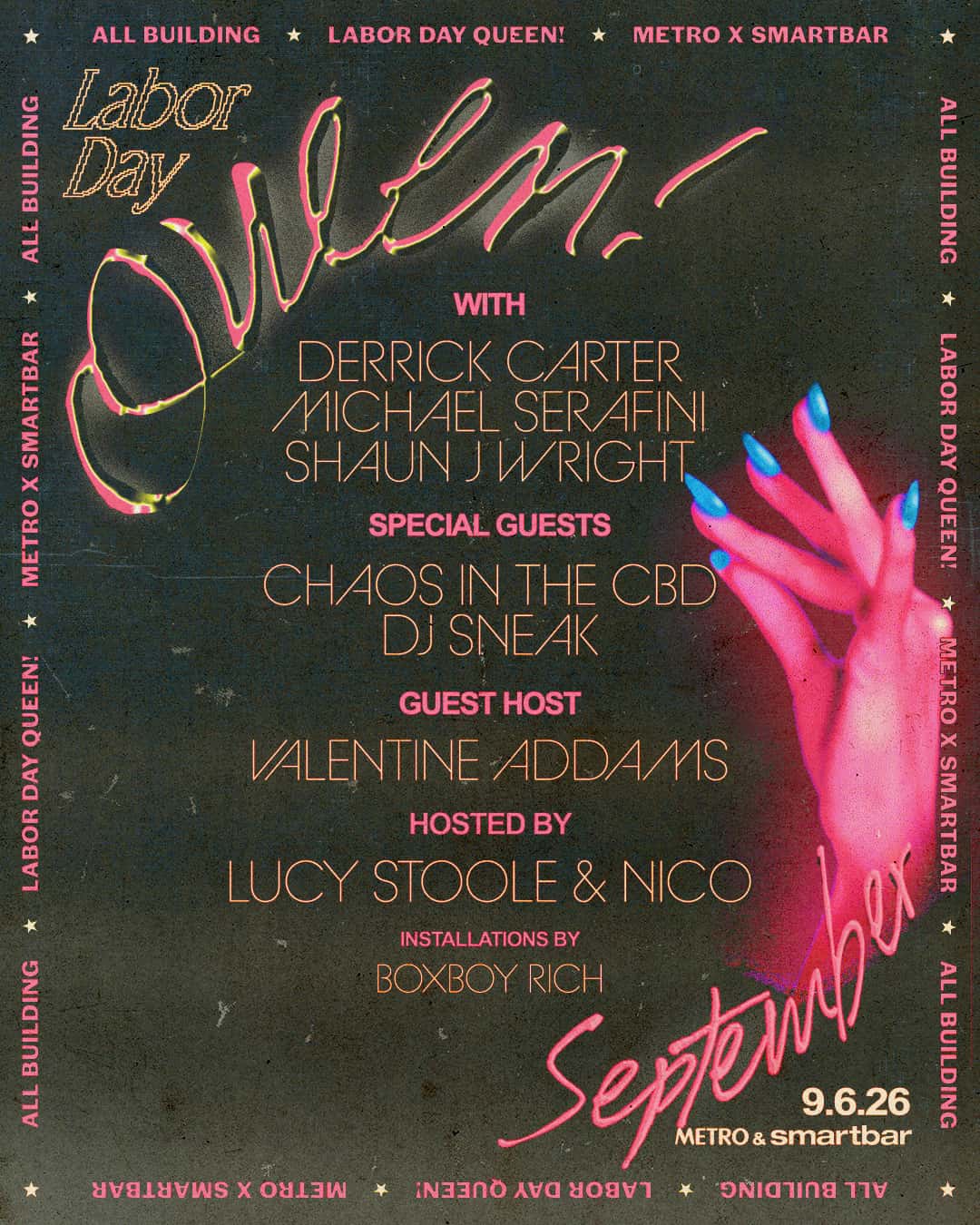 Cartel de Labor Day Queen!