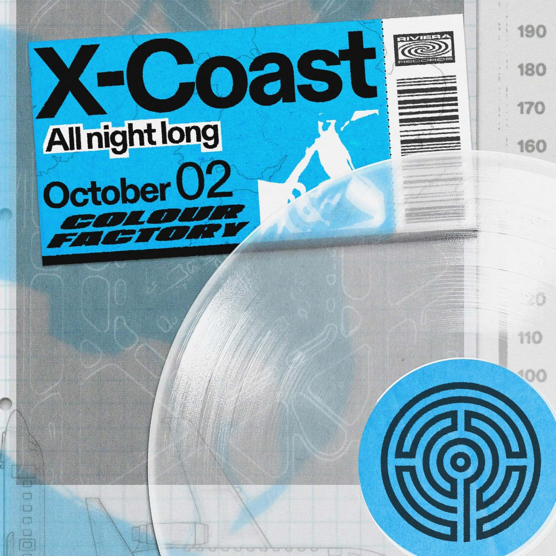Flyer of Labyrinth presents: X-Coast All Night Long