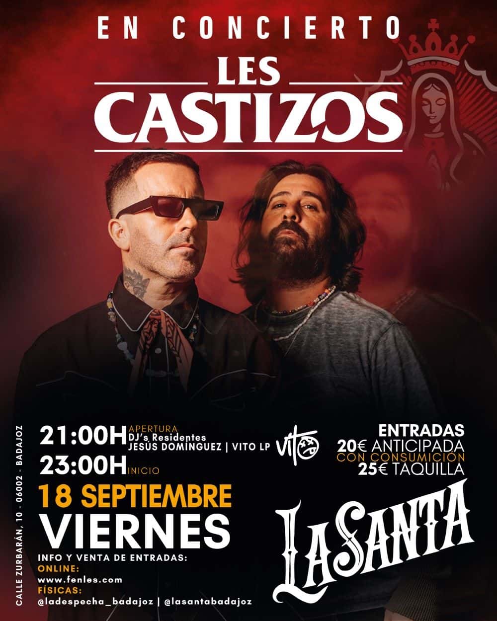 Flyer of Les Castizos en concierto en La Santa