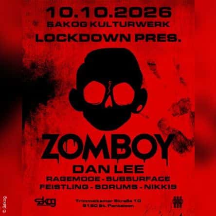 Flyer de LOCKDOWN legends seriez with ZOMBOY