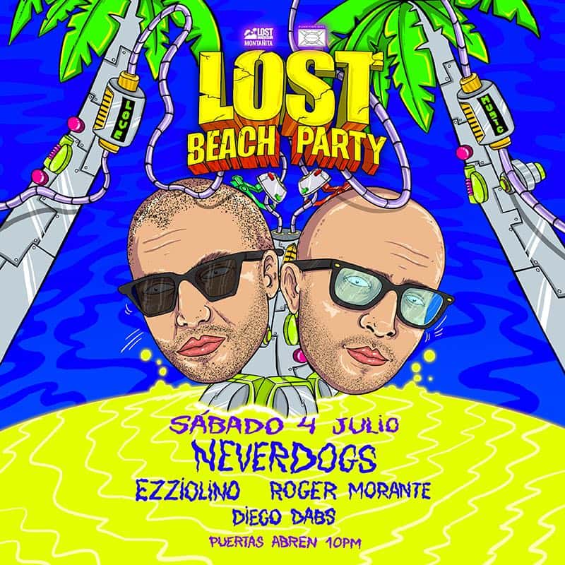 Cartel de Lost Beach Party Ft. Neverdogs