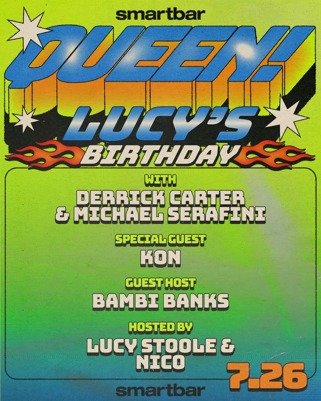 Flyer of Lucy's Birthday Queen!
