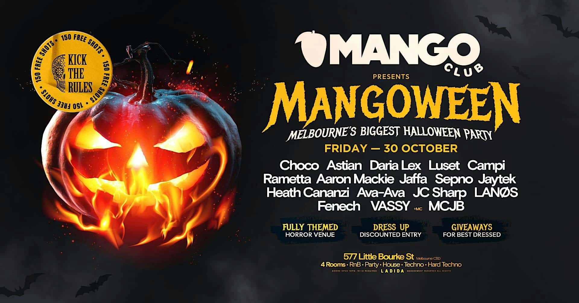 Flyer of MANGO CLUB | 30.10.26 | MANGOWEEN