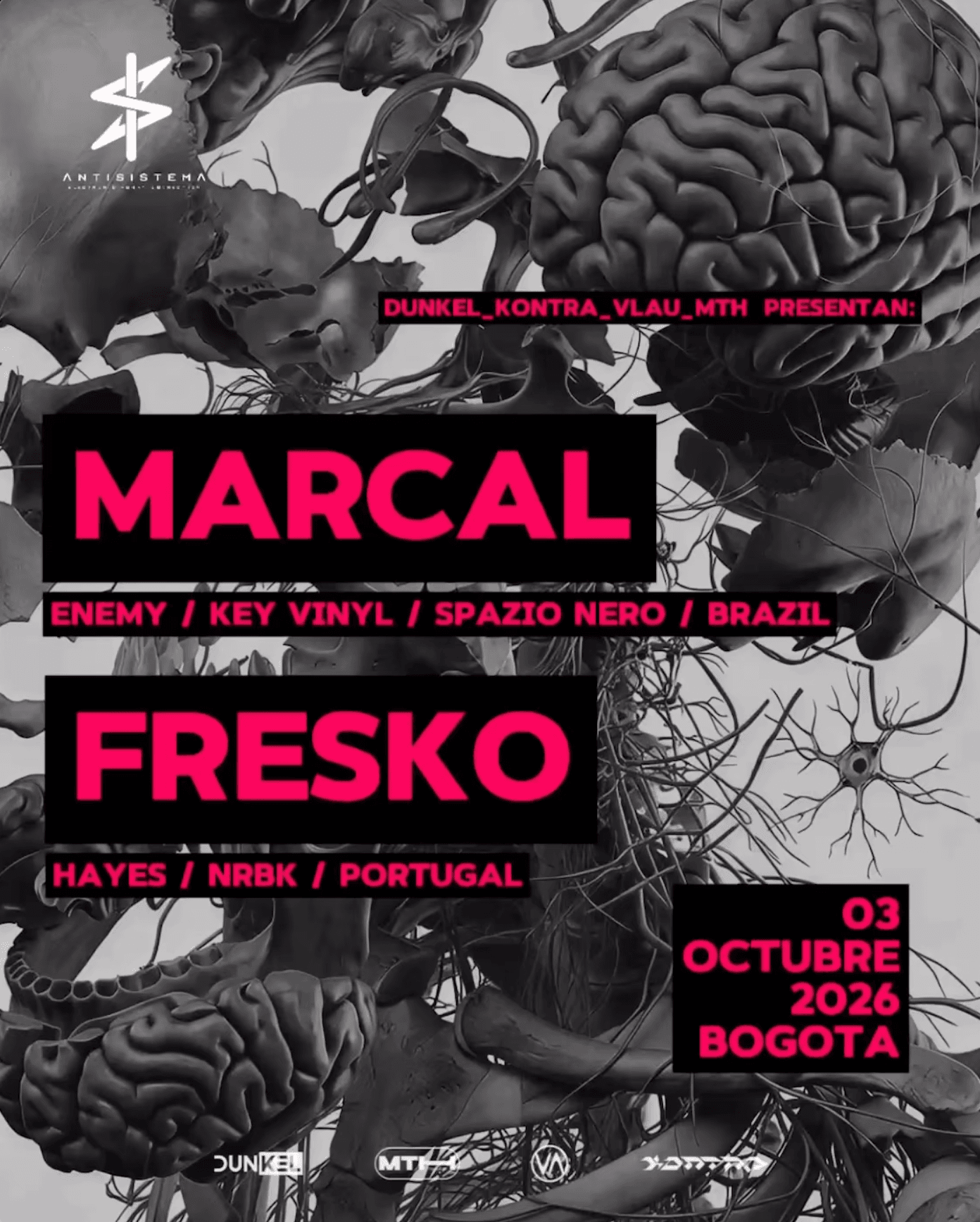 Cartel 1 de Marcal y Fresko (Dunkel + Kontra + Vlau + MTH)