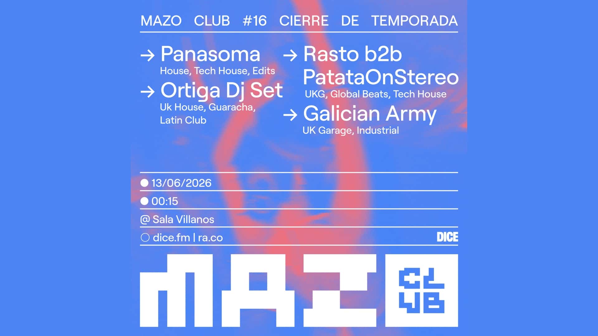 Flyer of MAZO CLUB #16 CIERRE DE TEMPORADA