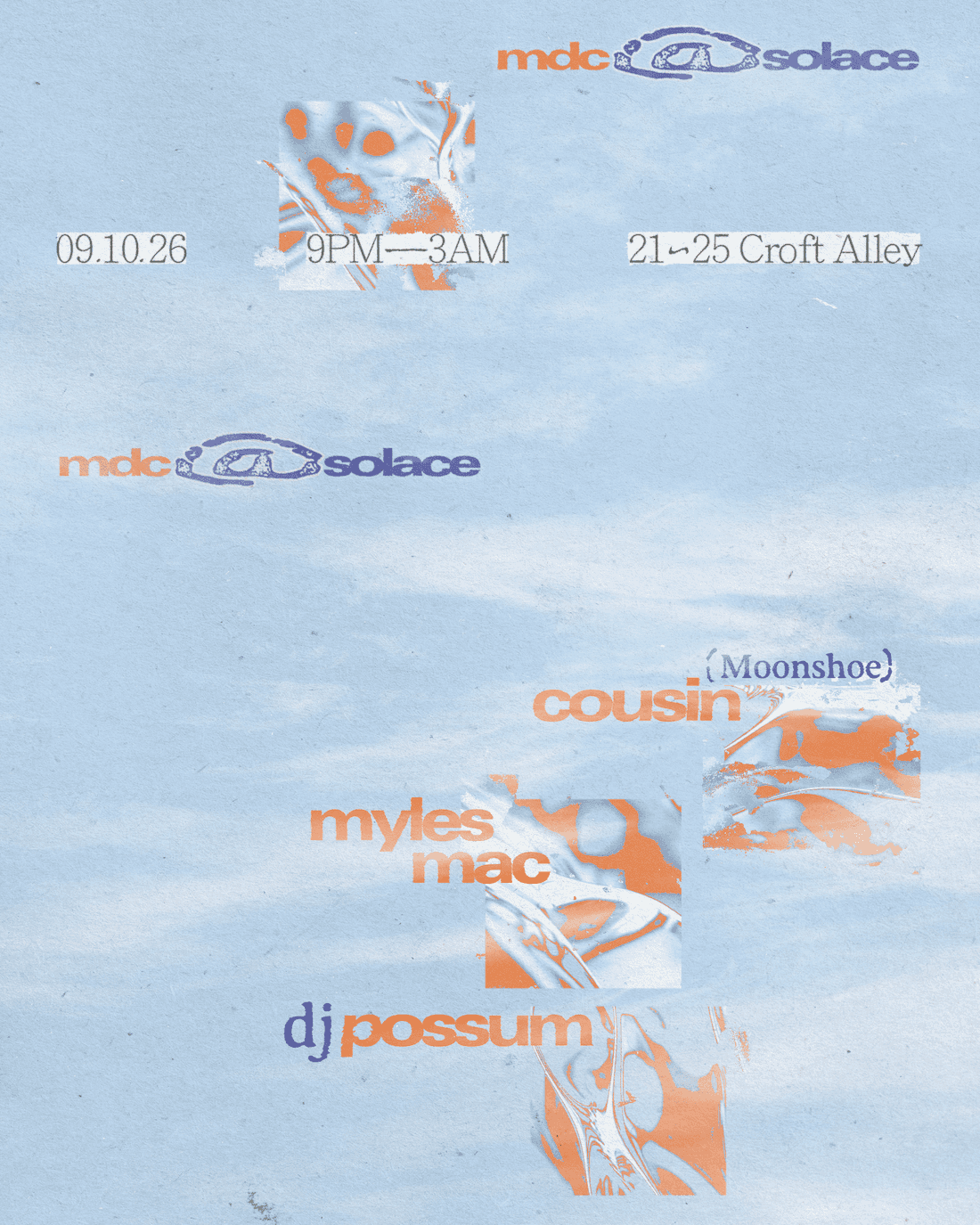 Flyer de MDC feat. Cousin, DJ Possum, Myles Mac