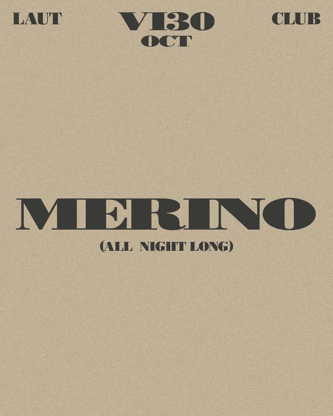 Flyer of Merino (all night long)