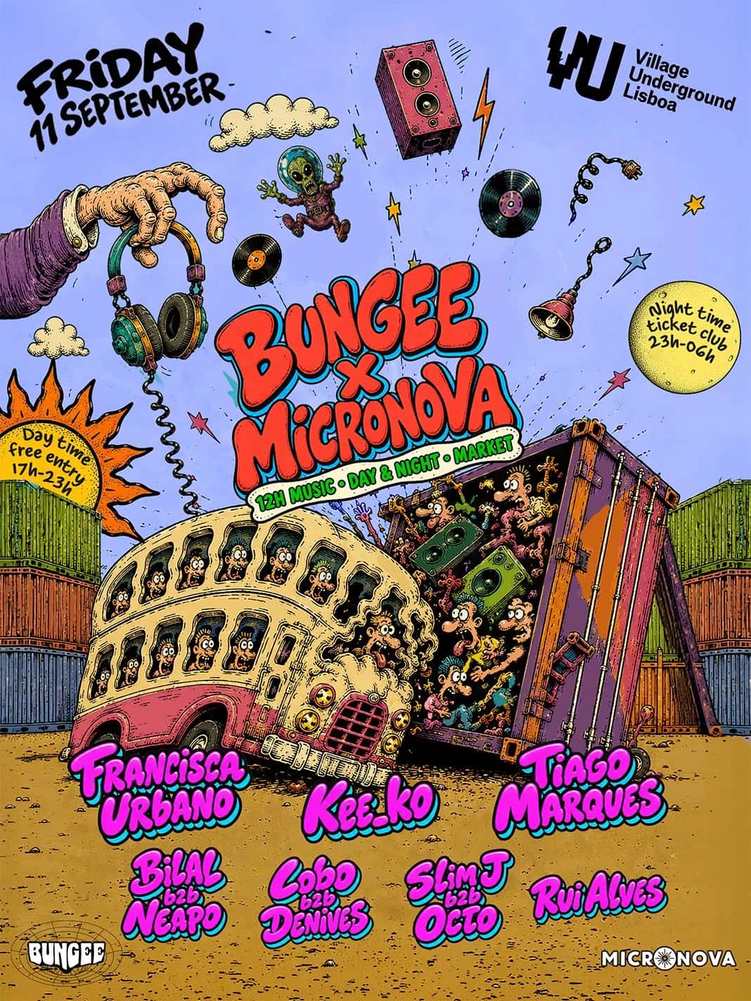 Cartel de Micronova X Bungee: Day & Night