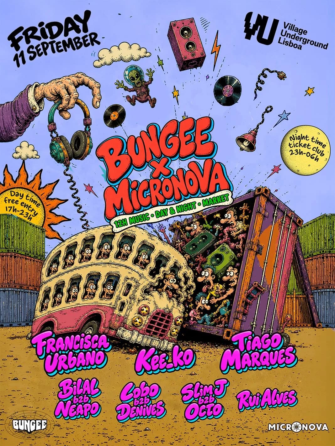Micronova X Bungee: Day & Night