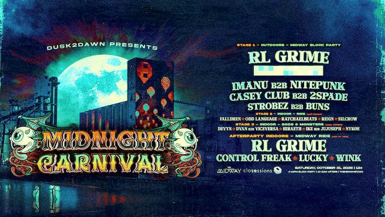 Cartel 1 de Midnight Carnival Block Party ft. RL Grime
