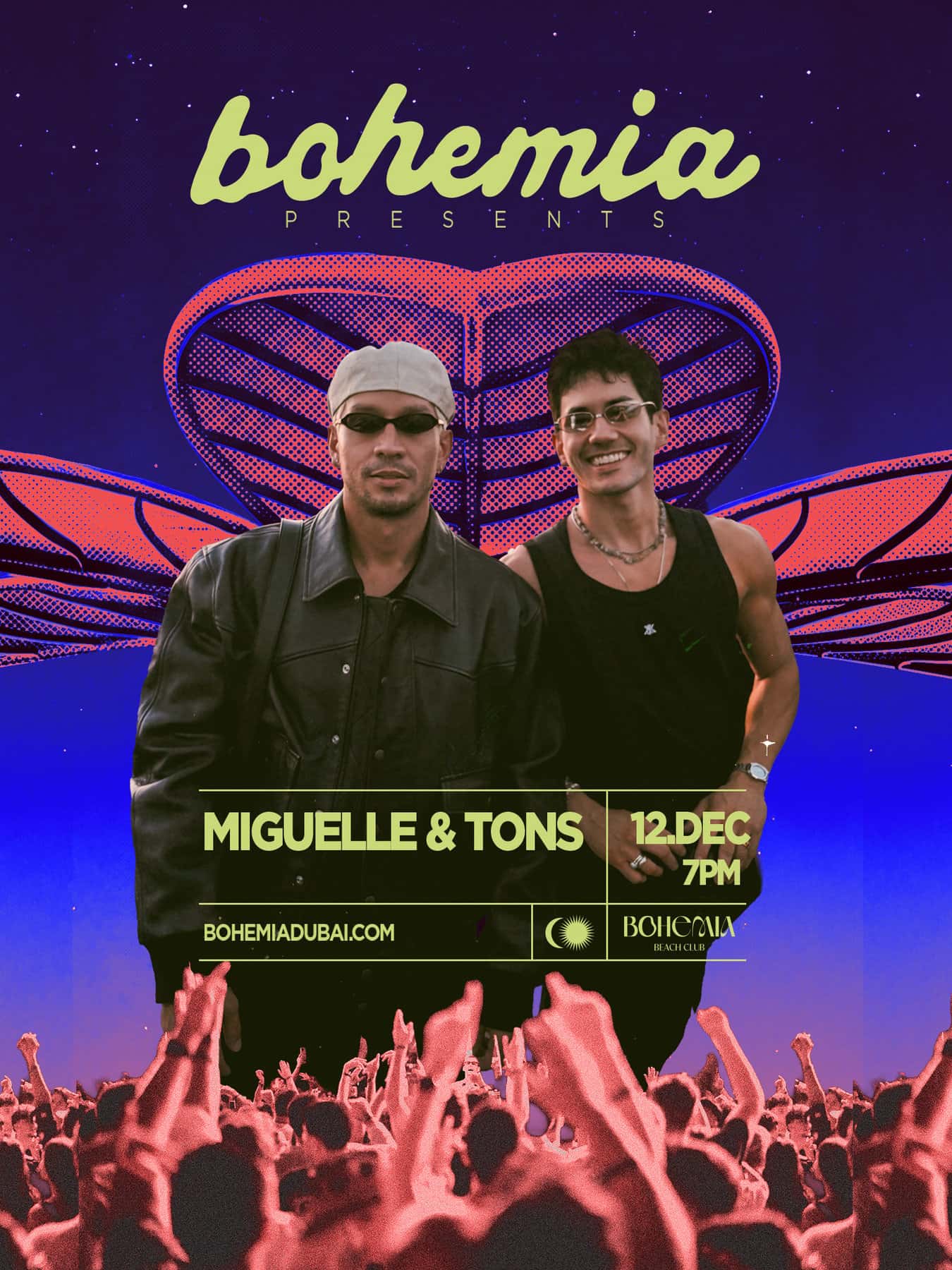 Flyer de Bohemia Presents Miguelle & Tons