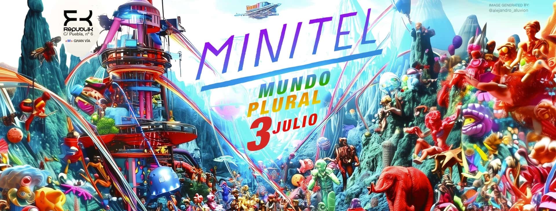 Cartel de MINITEL - MUNDO PLURAL
