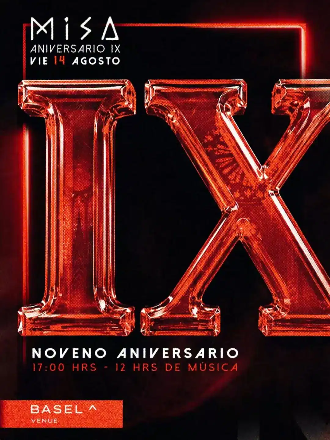 Cartel de MISA presenta: ANIVERSARIO IX