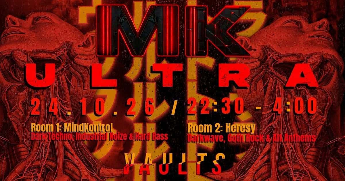 Flyer of MkUltra @ Vaults, Cardiff • 24th October 2026