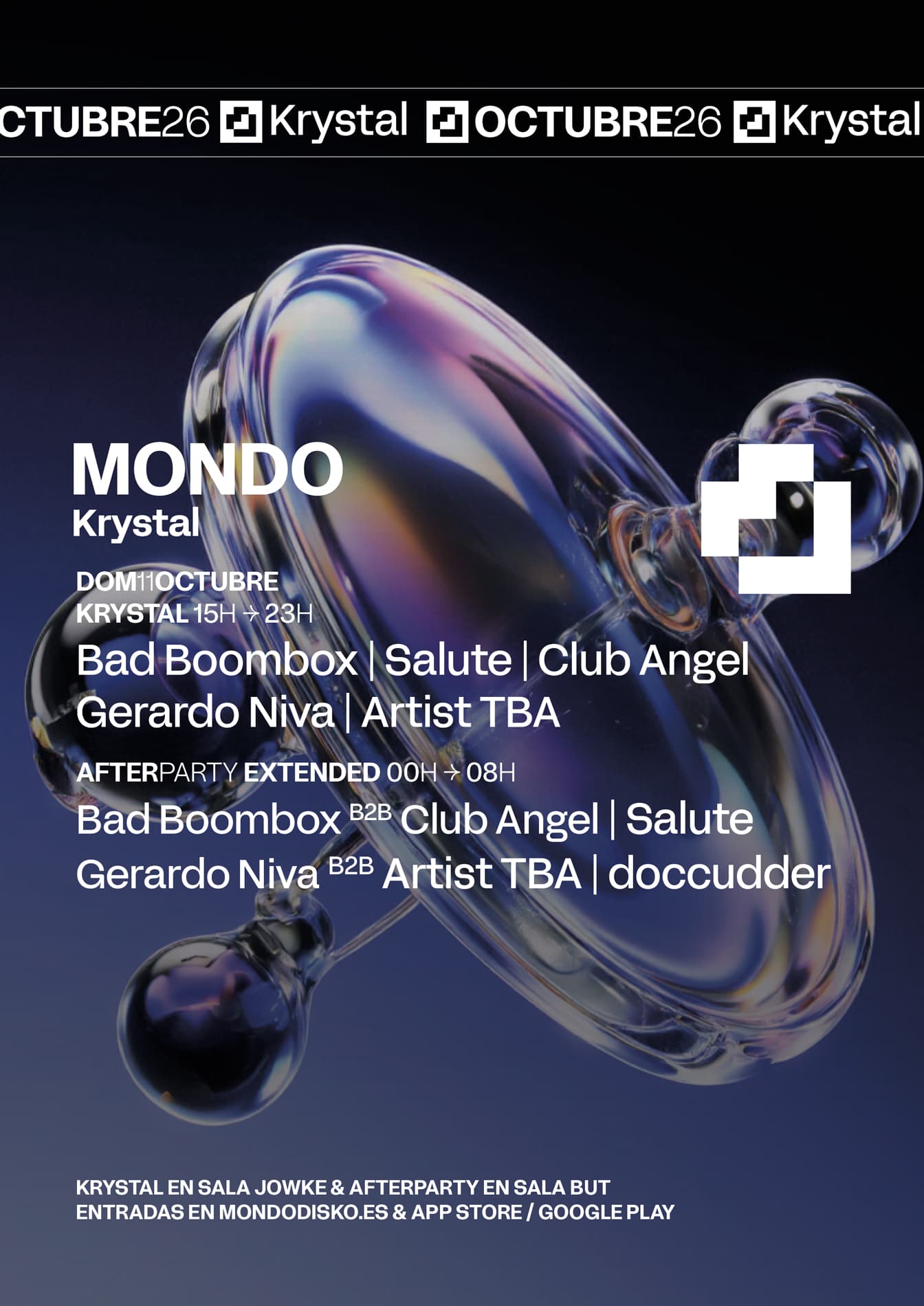 MONDO KRYSTAL: Bad Boombox / Salute / Club Angel / Gerardo Niva