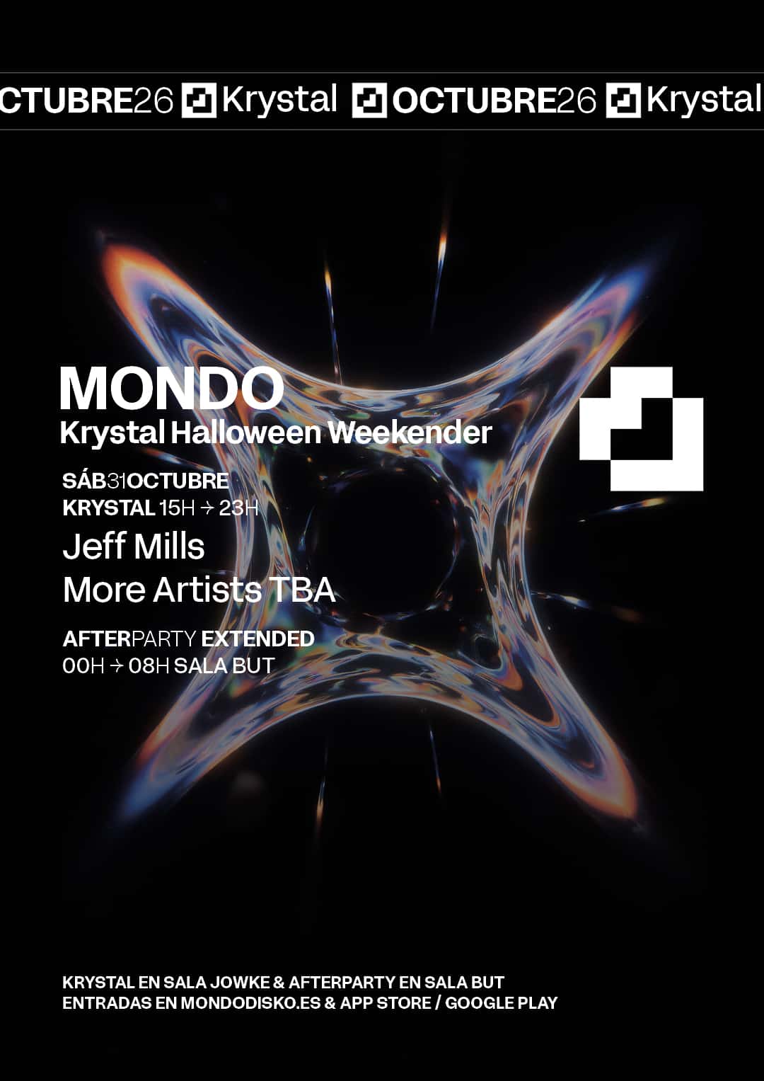 Cartel de MONDO KRYSTAL HALLOWEEN: Jeff Mills