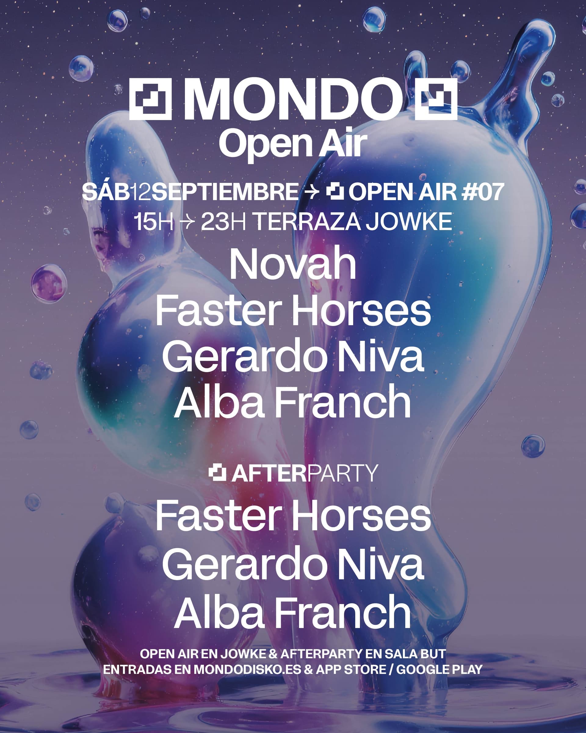 MONDO OPEN AIR #07: Novah / Faster Horses / Gerardo Niva / Alba Franch