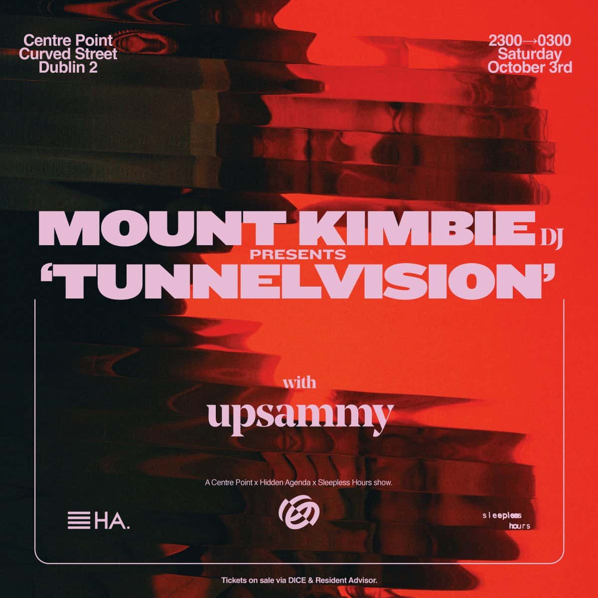 Flyer of Mount Kimbie DJ pres. TunnelVision w/ upsammy