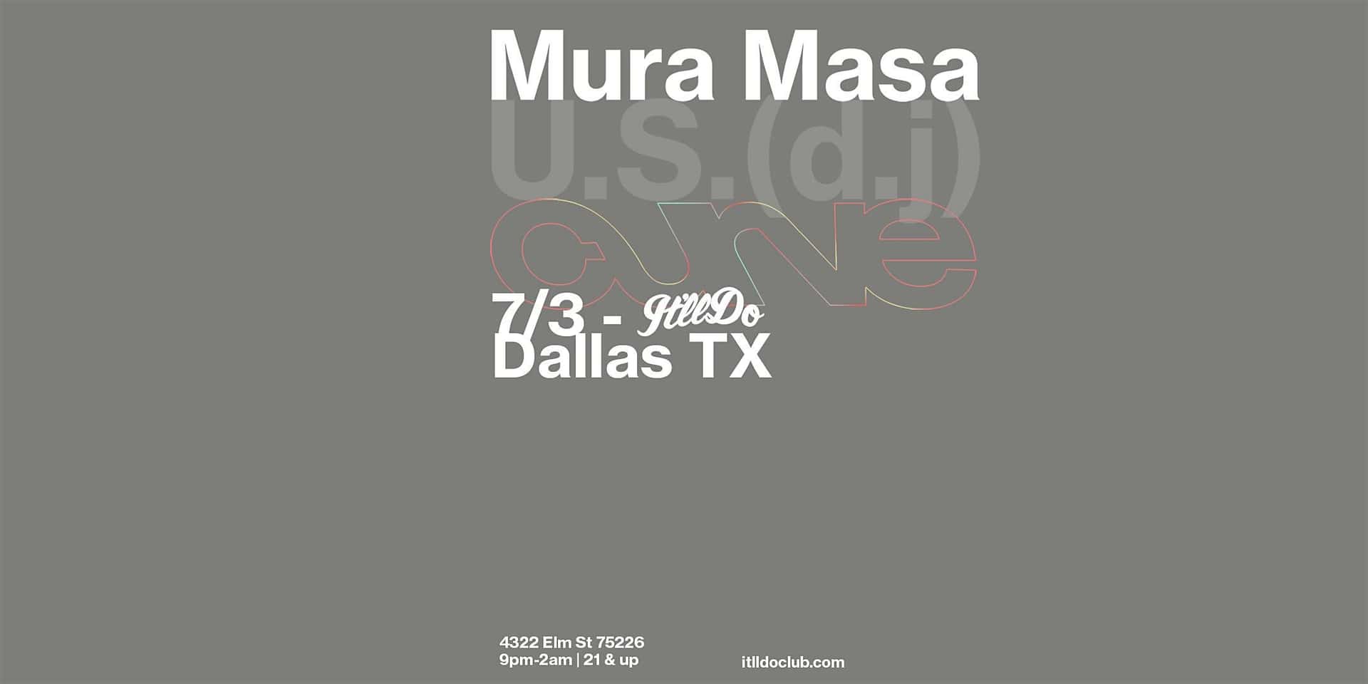 Cartel de Mura Masa at It'll Do Club