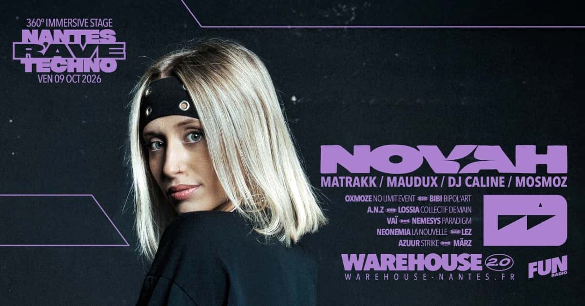 Flyer de NANTES RAVE TECHNO XXL w/ Novah, Matrakk, Maudux, Dj Caline, Mosmoz & more