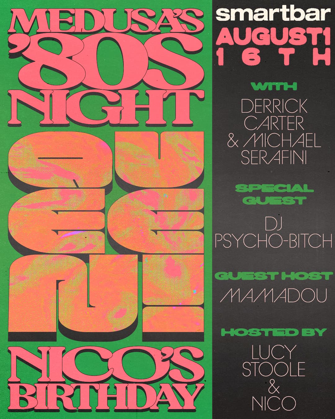 Nico's Birthday Queen! - Medusa's '80s Night