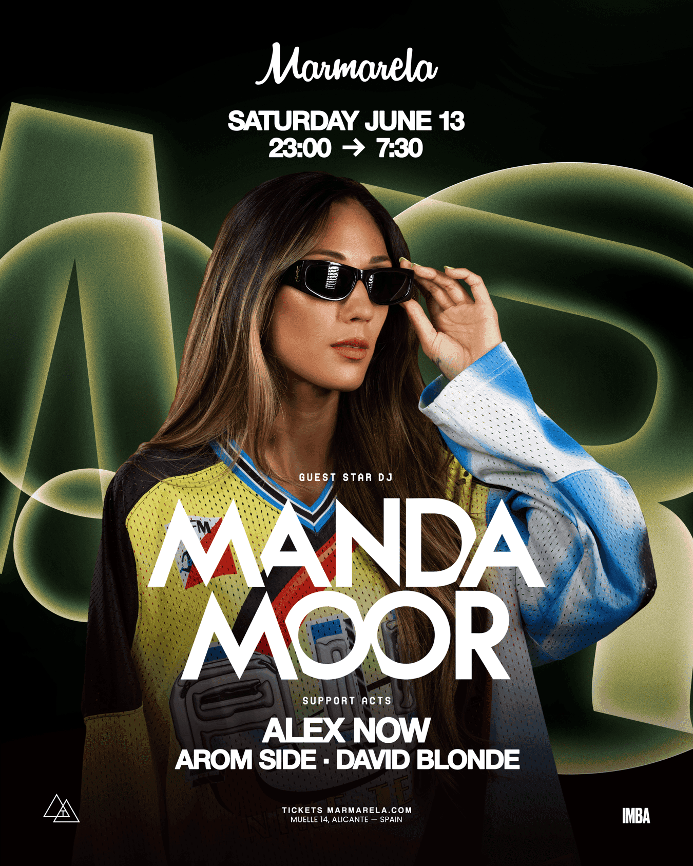 Cartel de NIGHT → GUEST DJ: Manda Moor (Main Terrace + Indoor Main Stage)