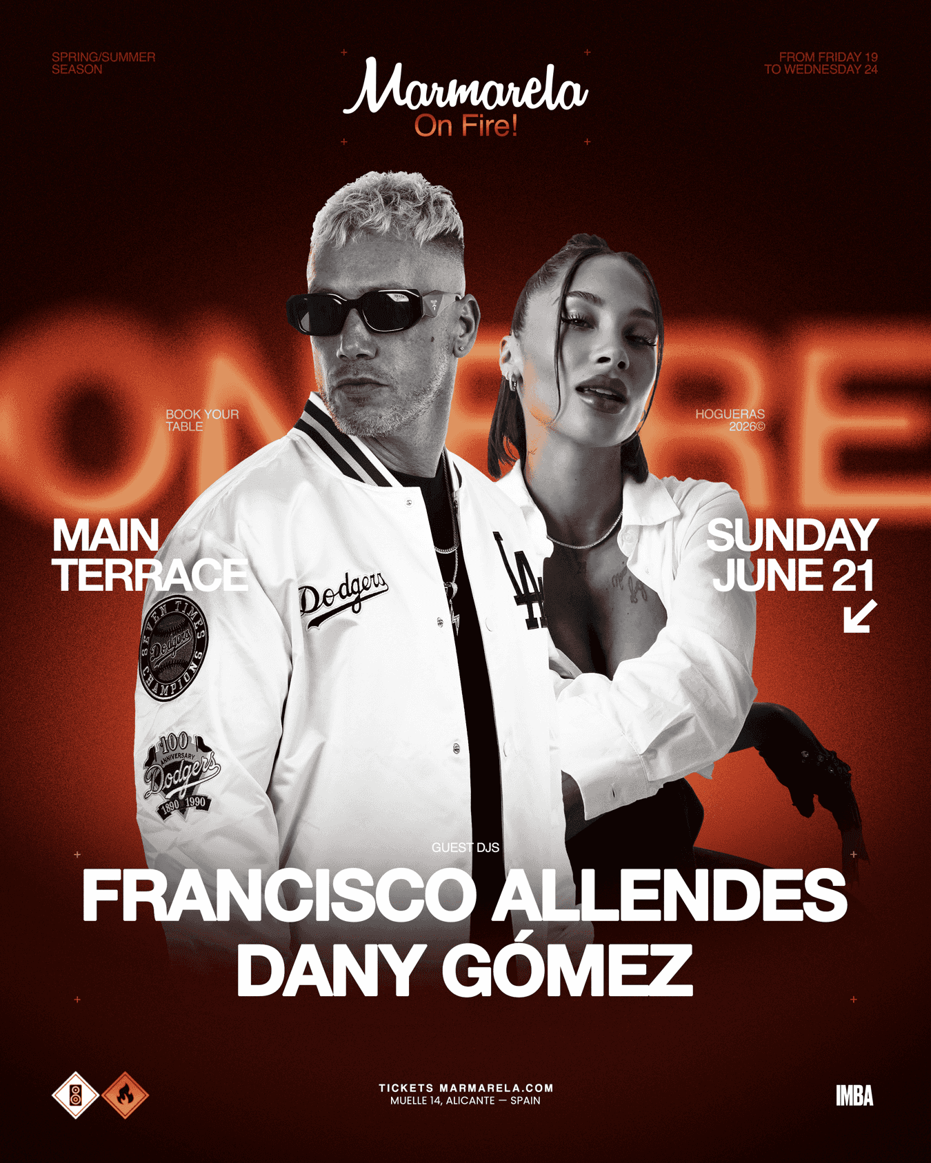 Flyer of NIGHT → SUN. JUNE 21: Marmarela On Fire
