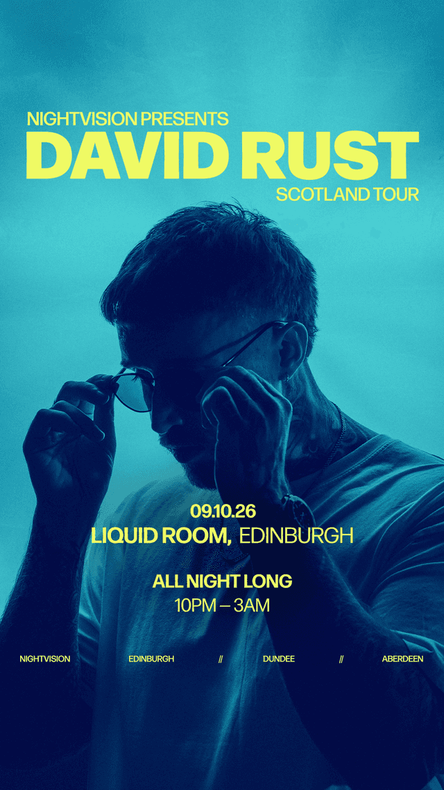 Flyer of Nightvision Presents David Rust (All Night Long)