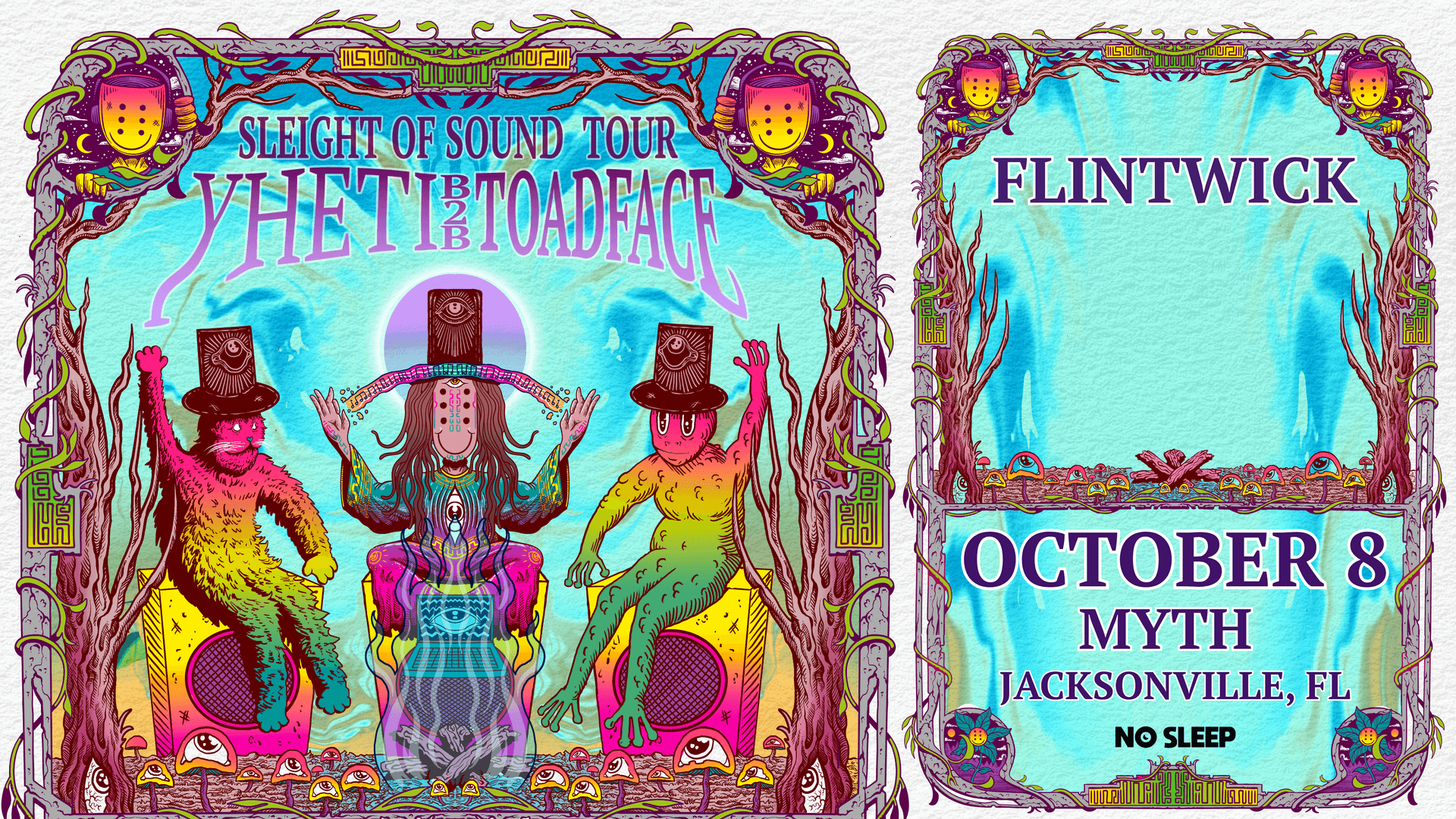 Flyer de No Sleep Presents: Yheti b2b Toadface @ Myth | 10.08.26