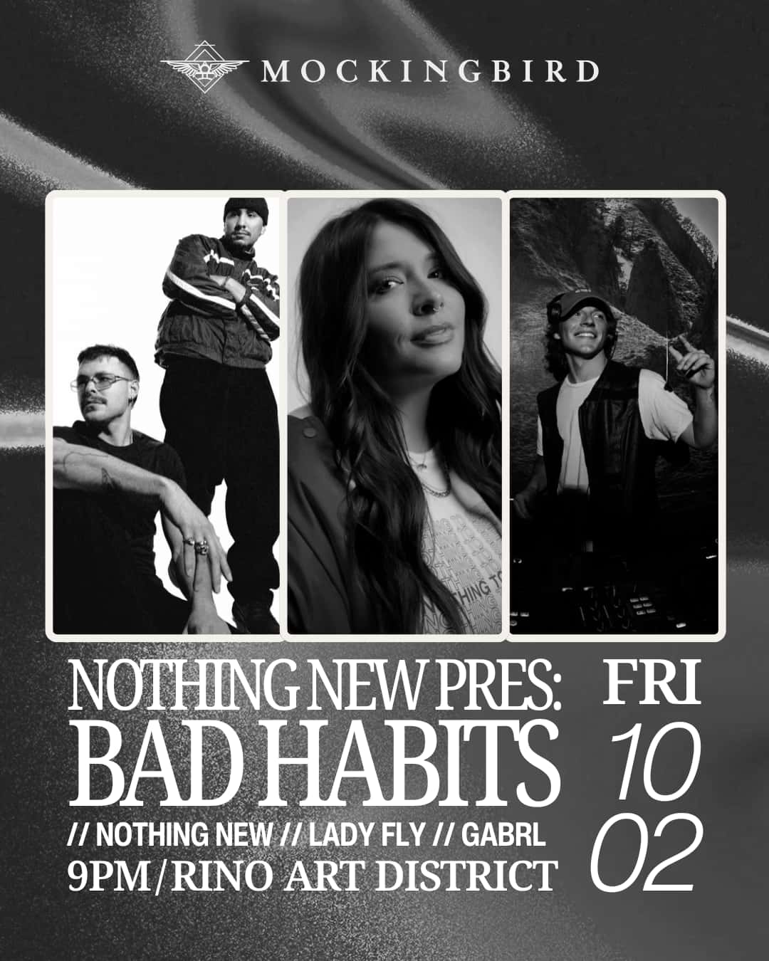 Flyer of Nothing New presents: Bad Habits