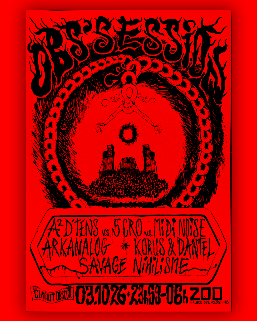 OBS'SESSION: A2d'tens vs 5CRO vs Midi Noise • Arkanalog • Korus & Dantel • Savage Nihilism