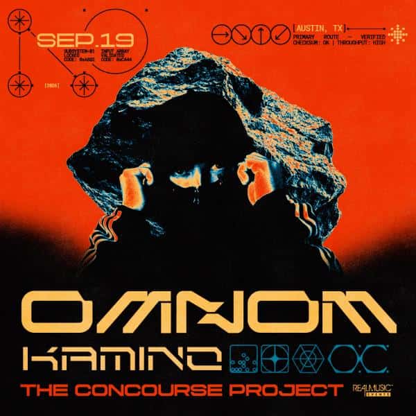 Flyer de OMNOM + Kamino at The Concourse Project