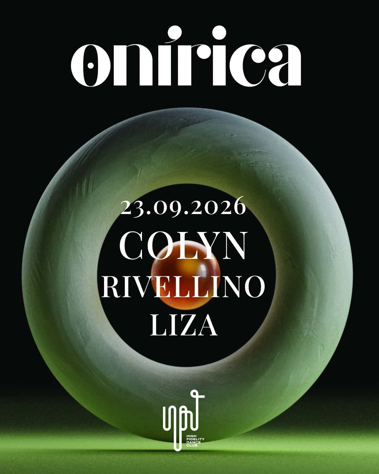 Flyer de ONÍRICA pres. COLYN