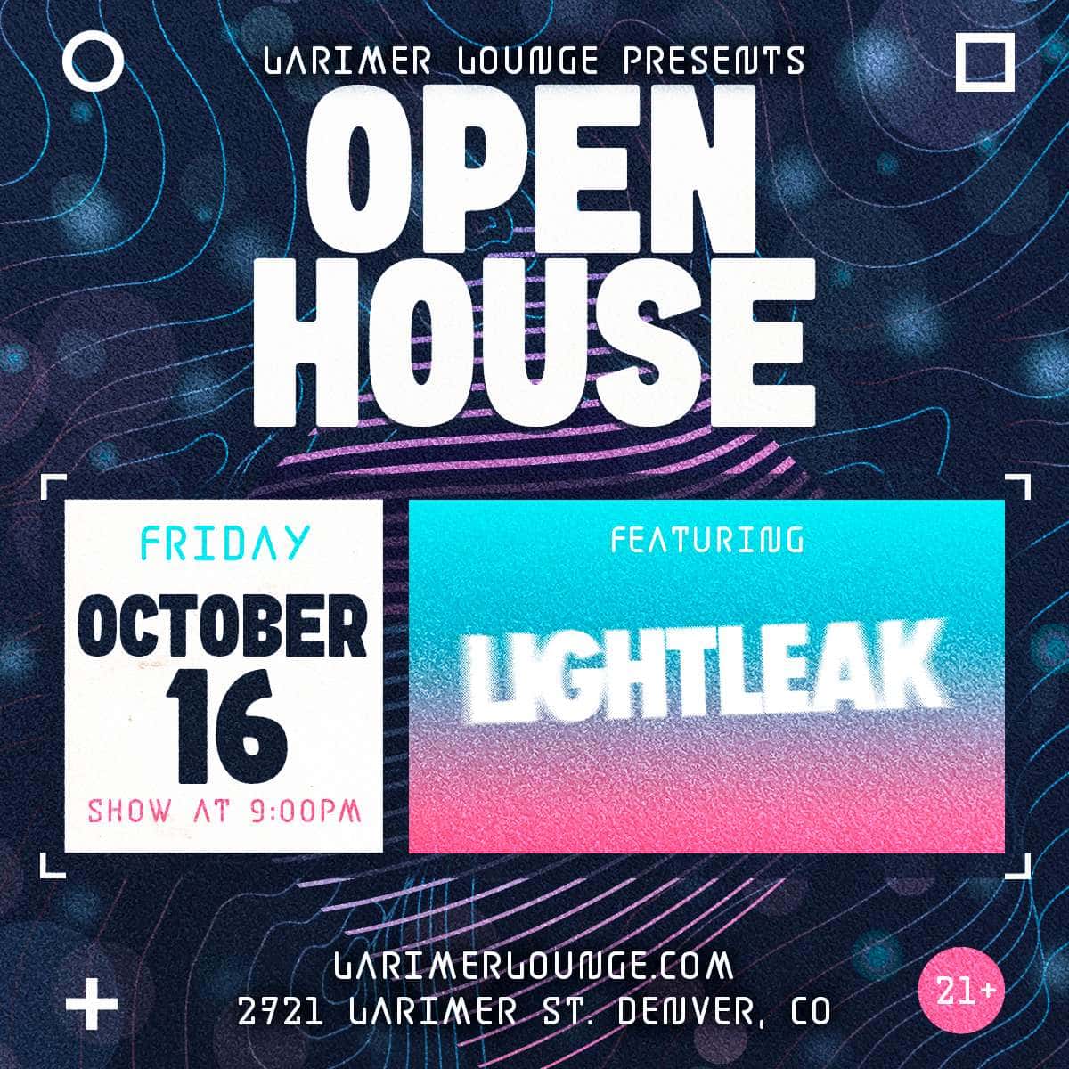 Flyer of Open House Feat. LIGHTLEAK