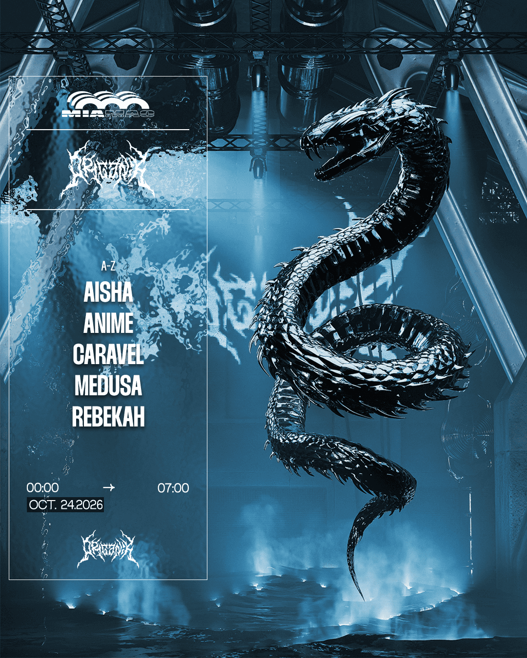 Flyer de Organïk : Rebekah, Anime, Caravel, Aisha, Medusa