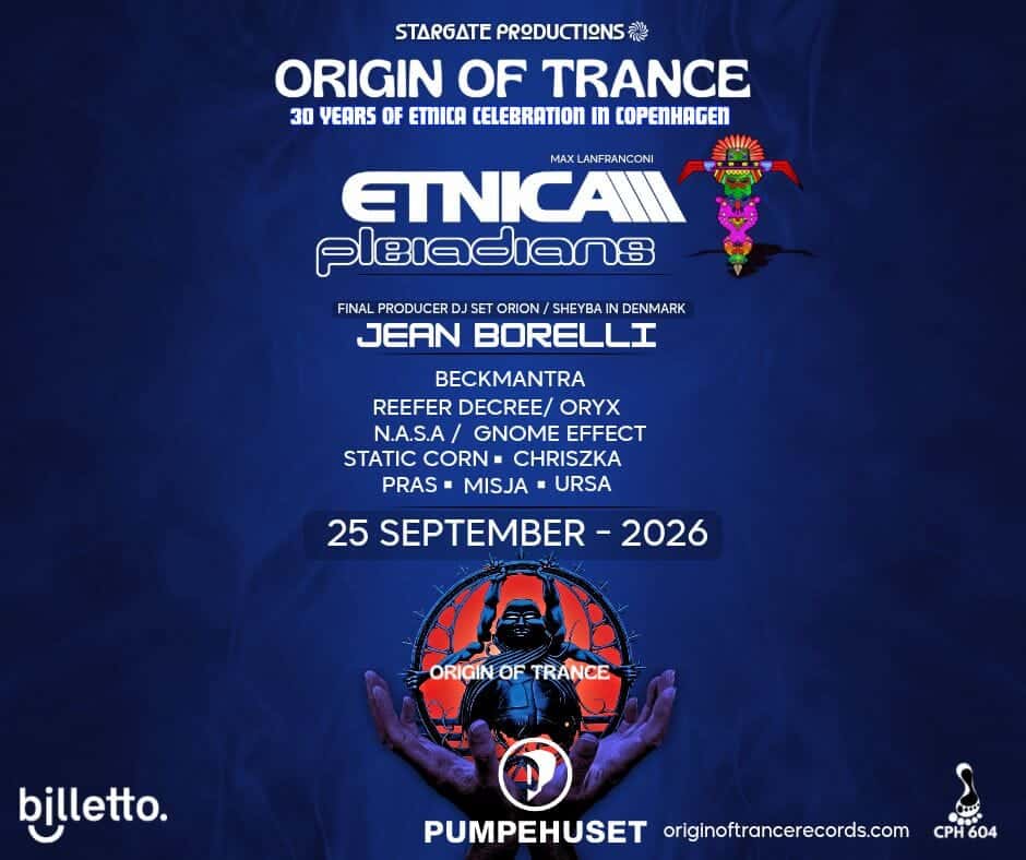 Flyer of Origin Of Trance - 30 Years of ETNICA Celebration