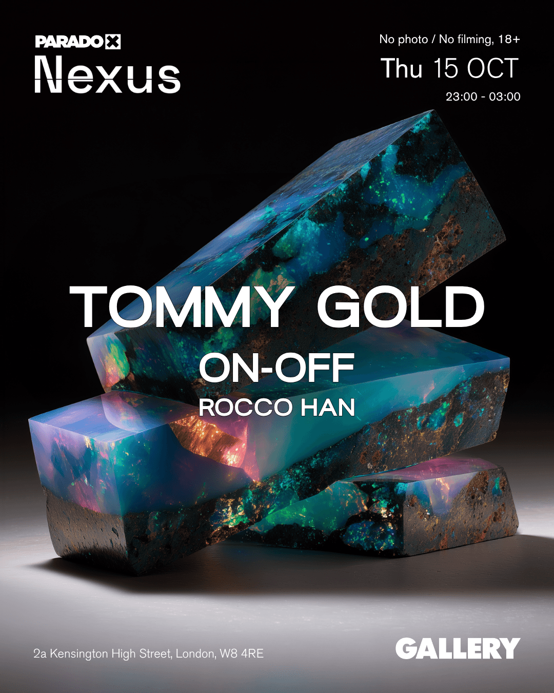 Flyer of Paradox Nexus: Tommy Gold - Thursdays at Gallery