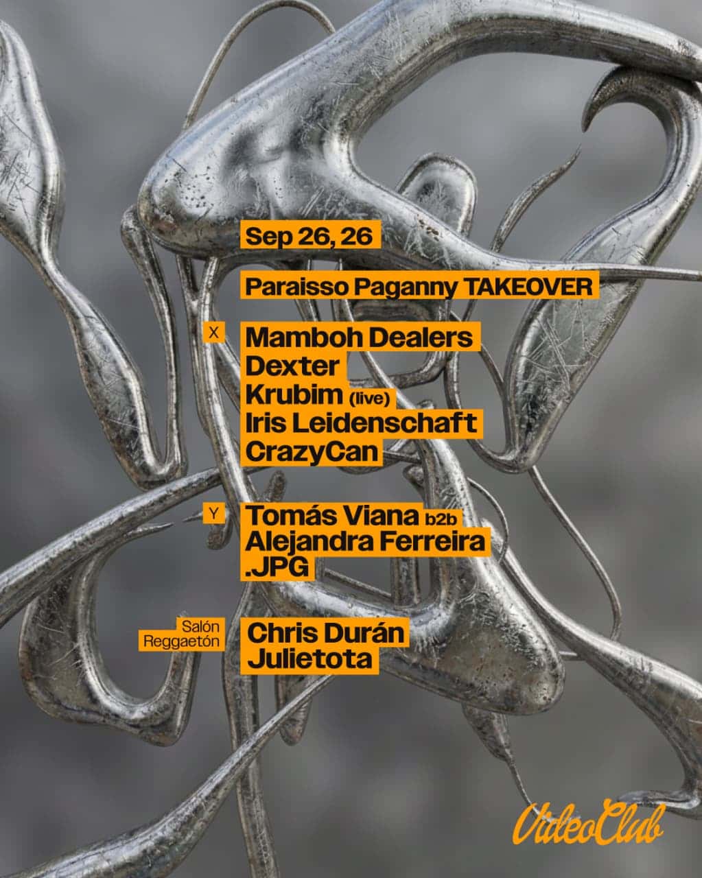 Flyer of Paraisso Paganny Showcase: Krubim (LIVE), Iris Leidenschaft, Dexter