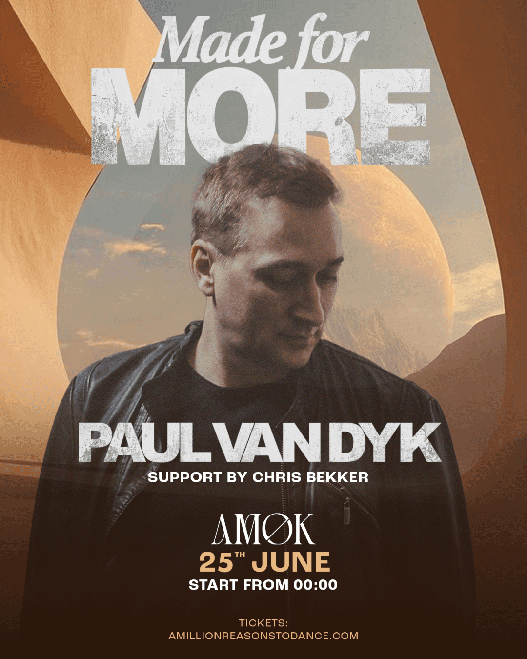 Cartel de Paul Van Dyk - MADE FOR MORE