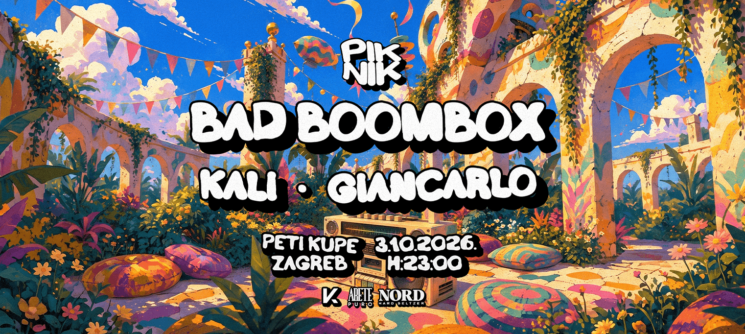 Flyer of Piknik with Bad Boombox, Kali & Giancarlo