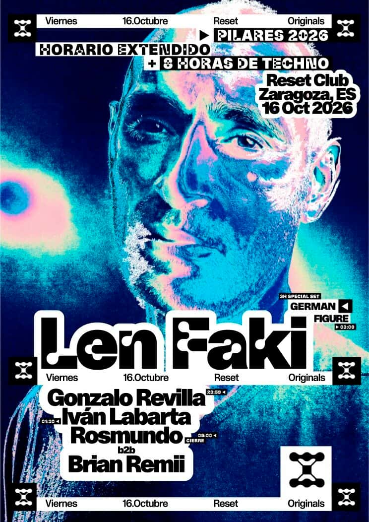 Flyer de Pilares’26 - ResetOriginals presenta: LEN FAKI (AL)